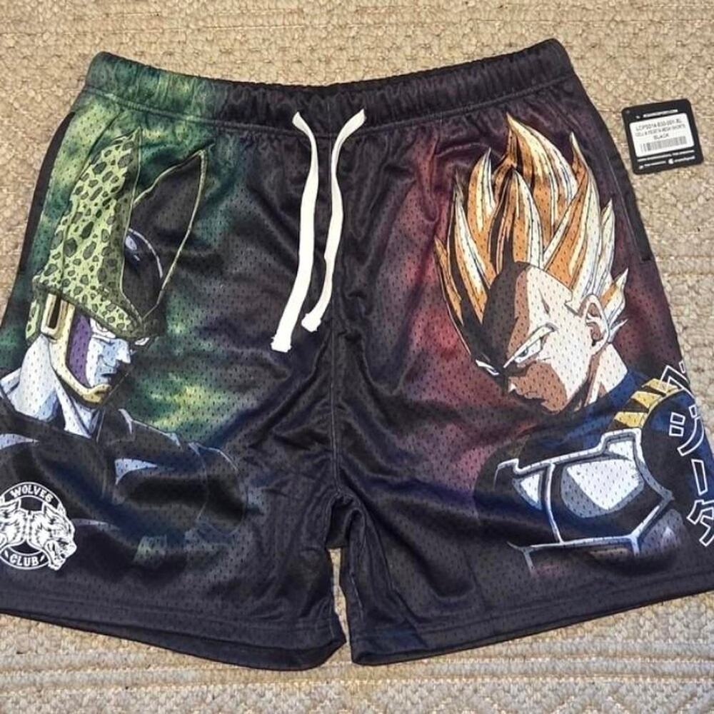 Darc Sport x Dragon Ball Z Cell vs Vegeta Mesh Shorts XL (Limited) NWT